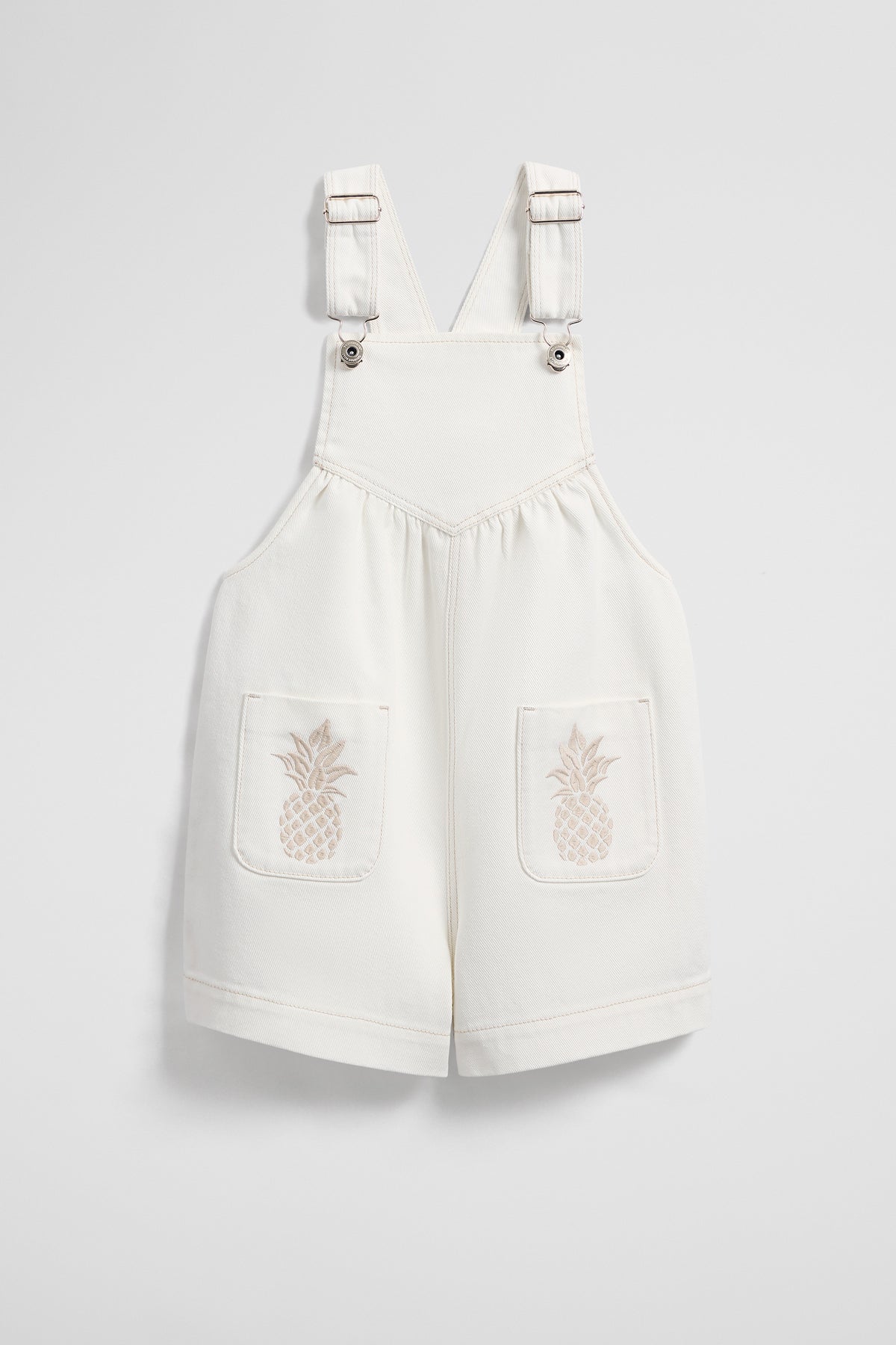 Embroidered Denim Overall