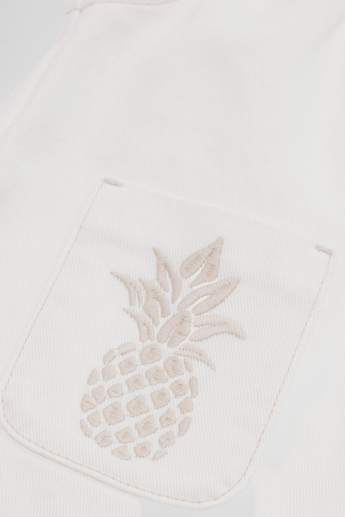 Embroidered Denim Overall