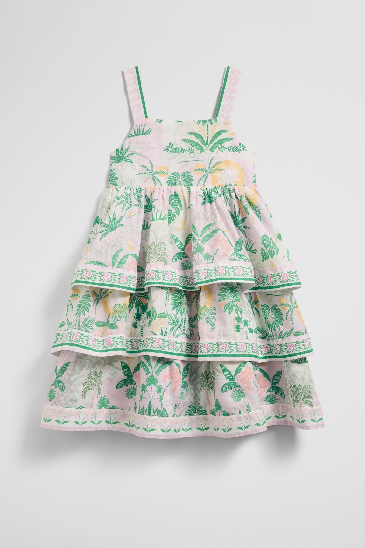 Sleeveless Tier Print Dress