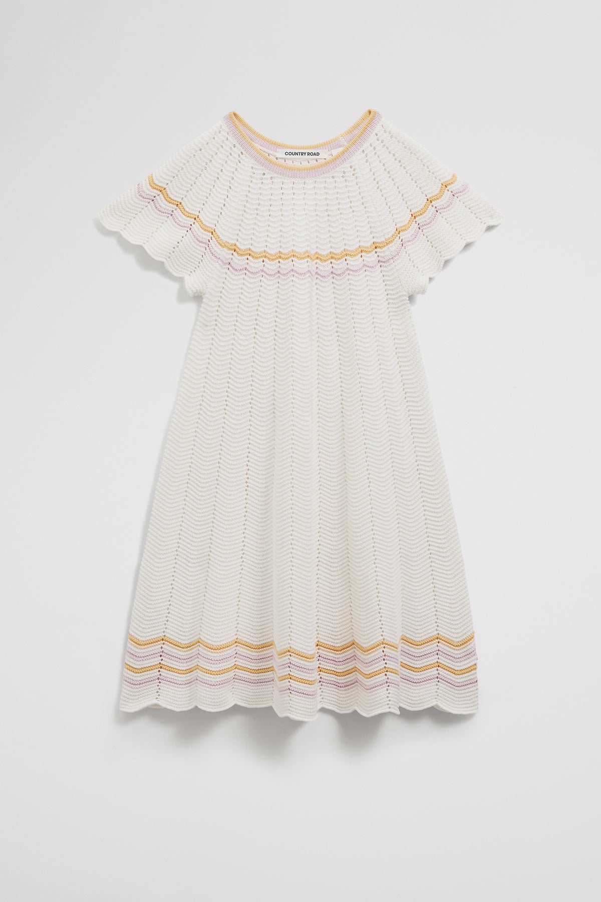 Short Sleeve Crochet T-Shirt Dress