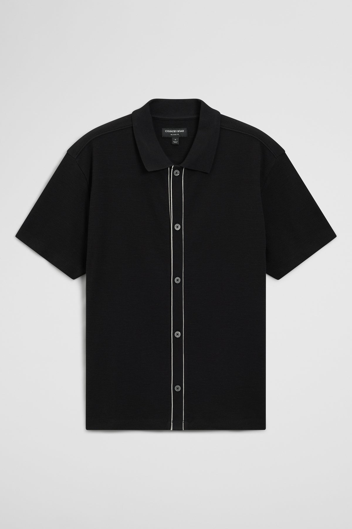 Short Sleeve Tipped Txt Shirt