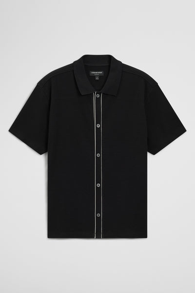 Short Sleeve Tipped Txt Shirt