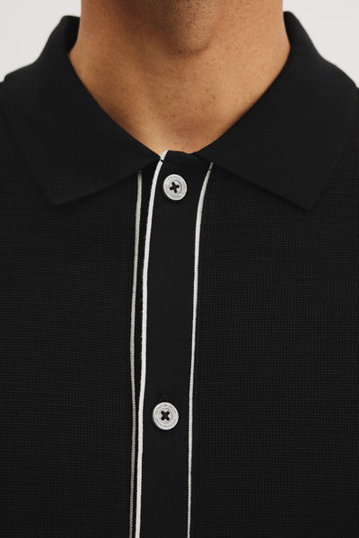 Short Sleeve Tipped Txt Shirt