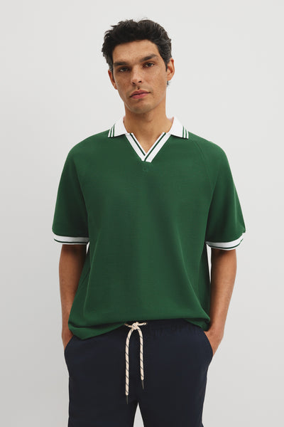 Short Sleeve Txt Cntst Tip Trph