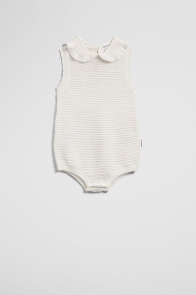 Australian Cotton Sleeveless Crochet Romper