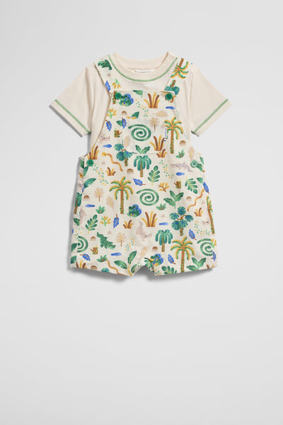 Relaxed Woven Overall Set