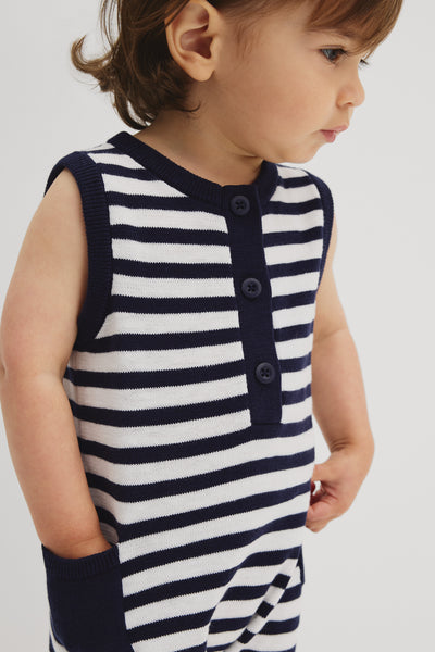 Stripe Knit Romper