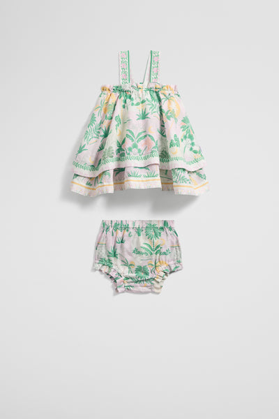 Sleeveless Tier Dress Set