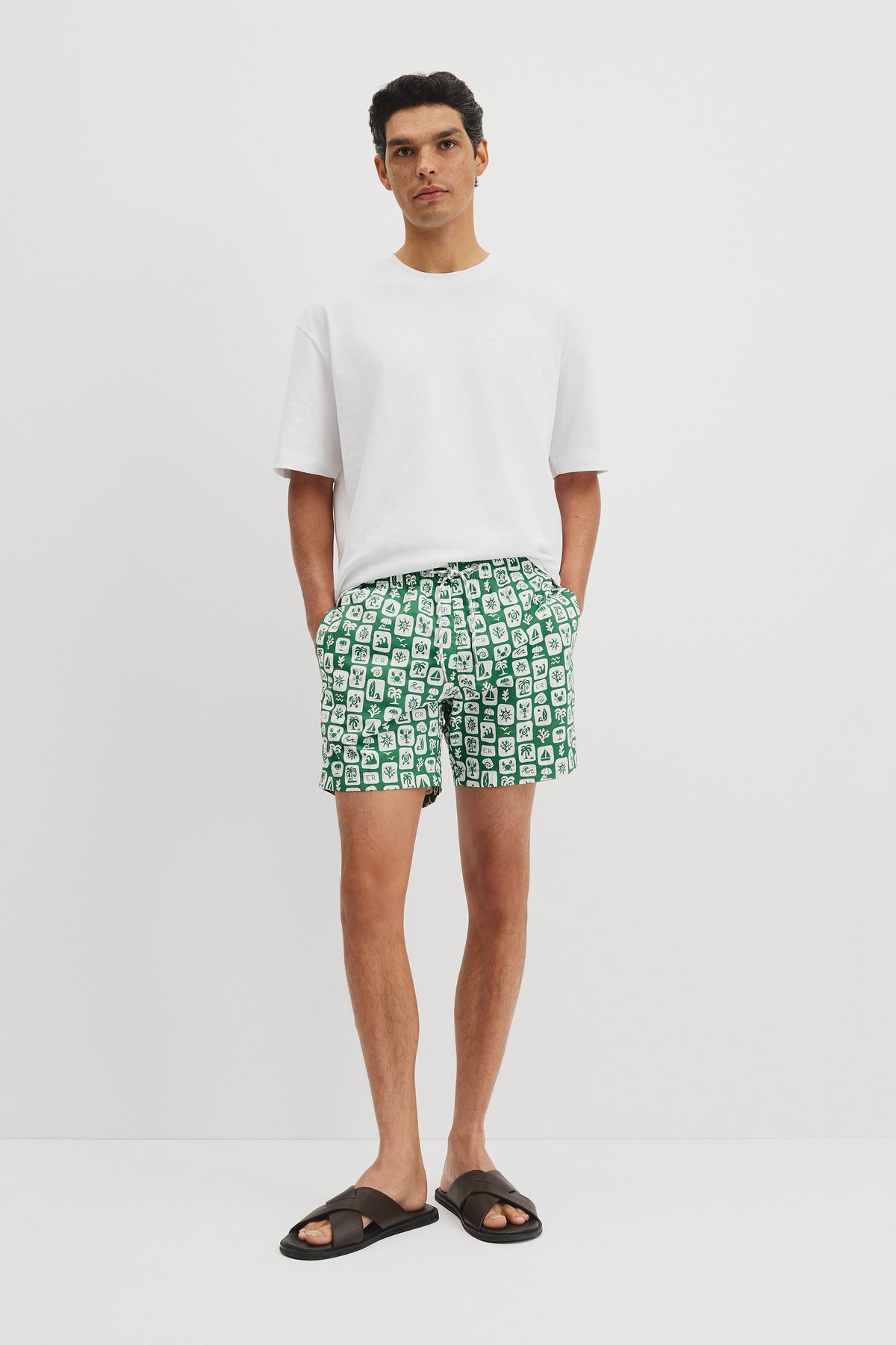 Tropical Print Swim Short