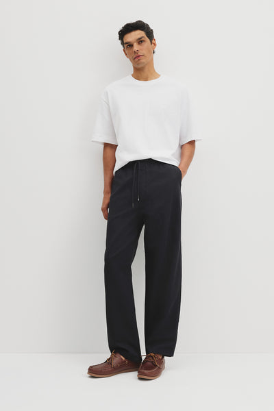 Wide Cot Lin Blend Pant