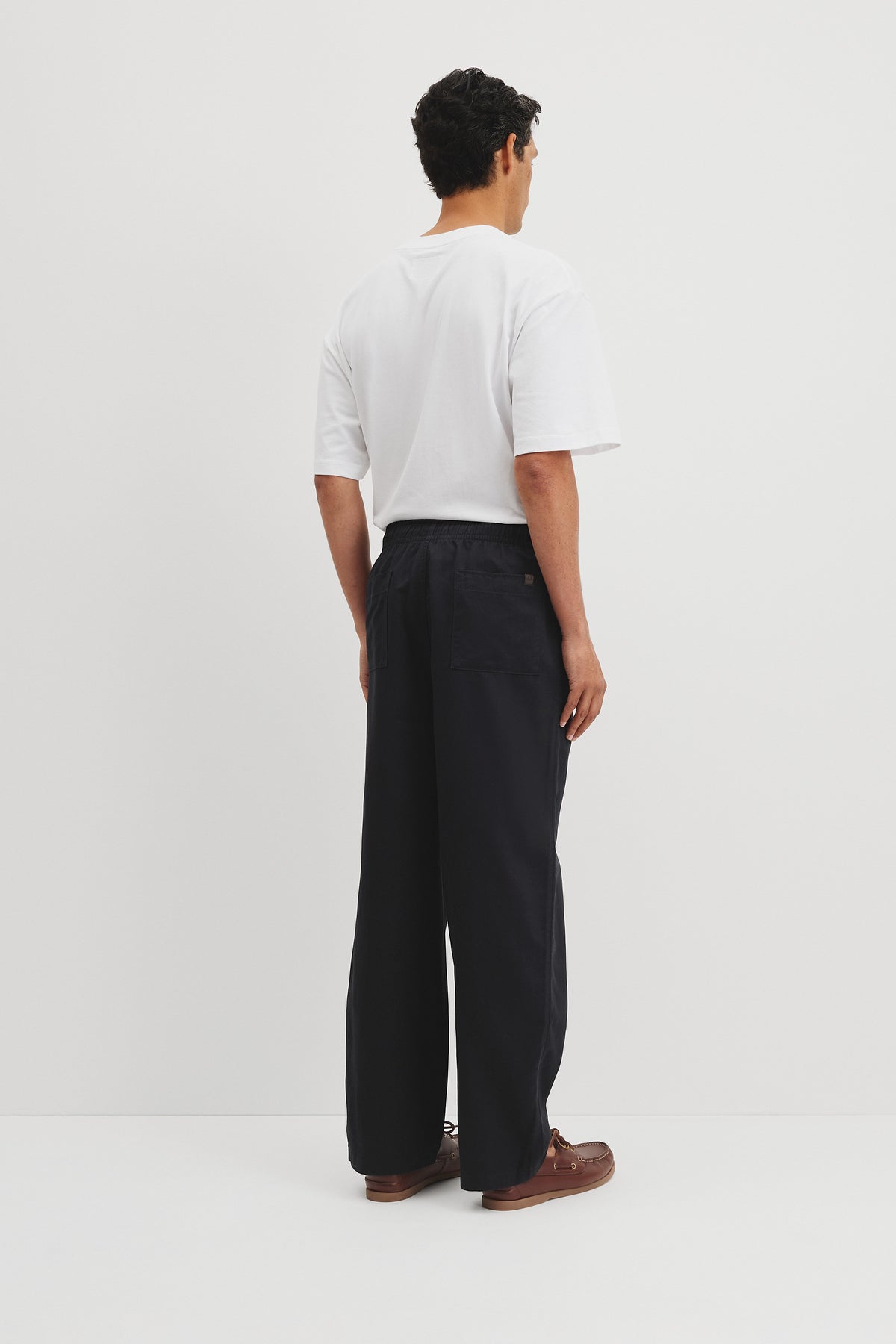 Wide Leg Cotton Linen Blend Pant