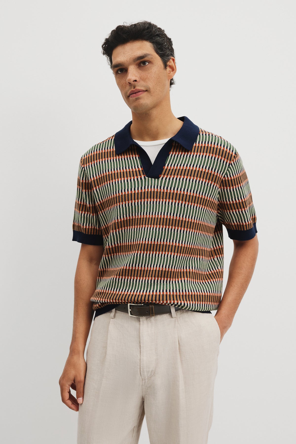 Ac Jacquard Knit Polo