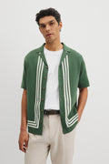 Ac Txt Panel Knit Shirt