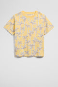 Relaxed Short Sleeve Palm Print T-Shirt