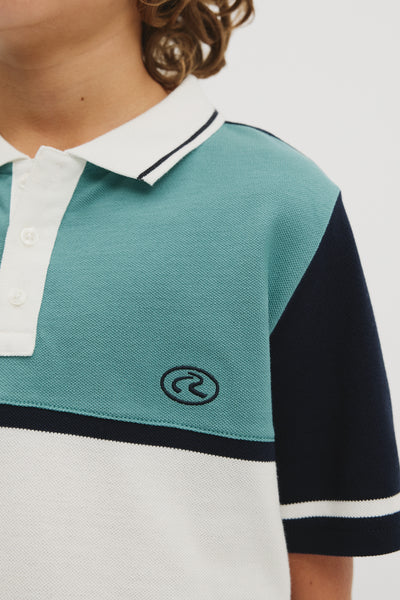 Short Sleeve Panel Logo Polo