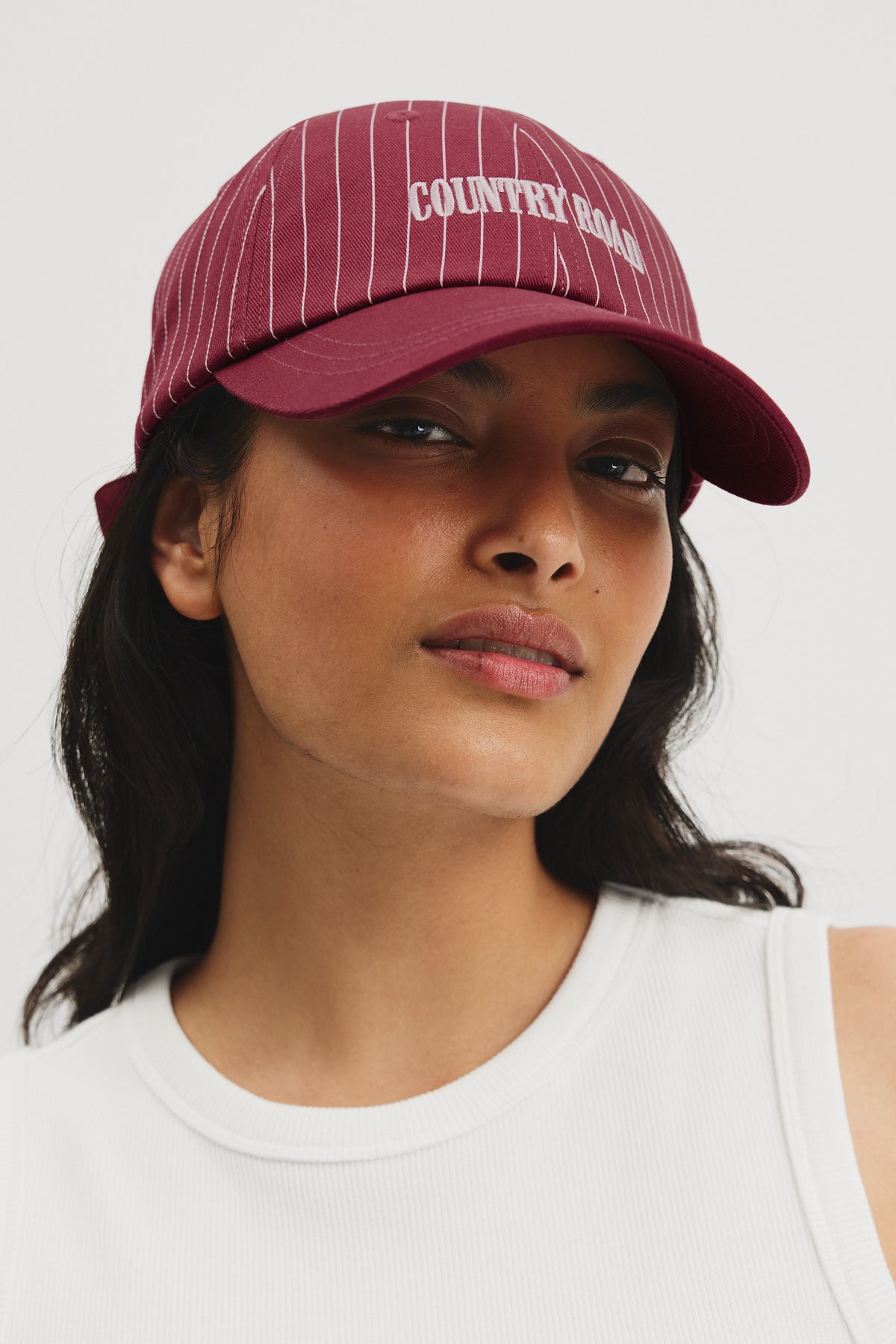 Australian Cotton Pinstripe Contrast Cap
