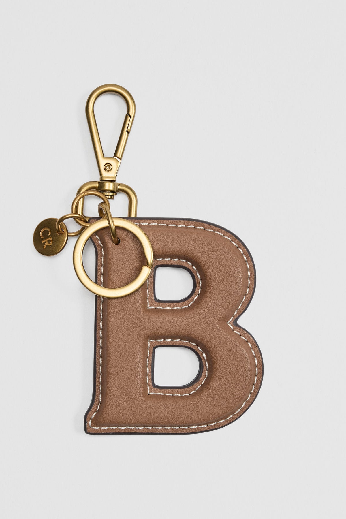 Leather Initial Keyring