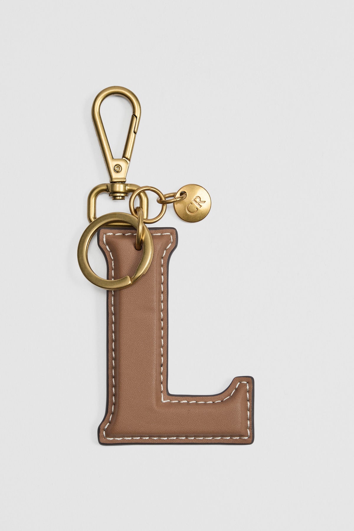 Leather Initial Keyring