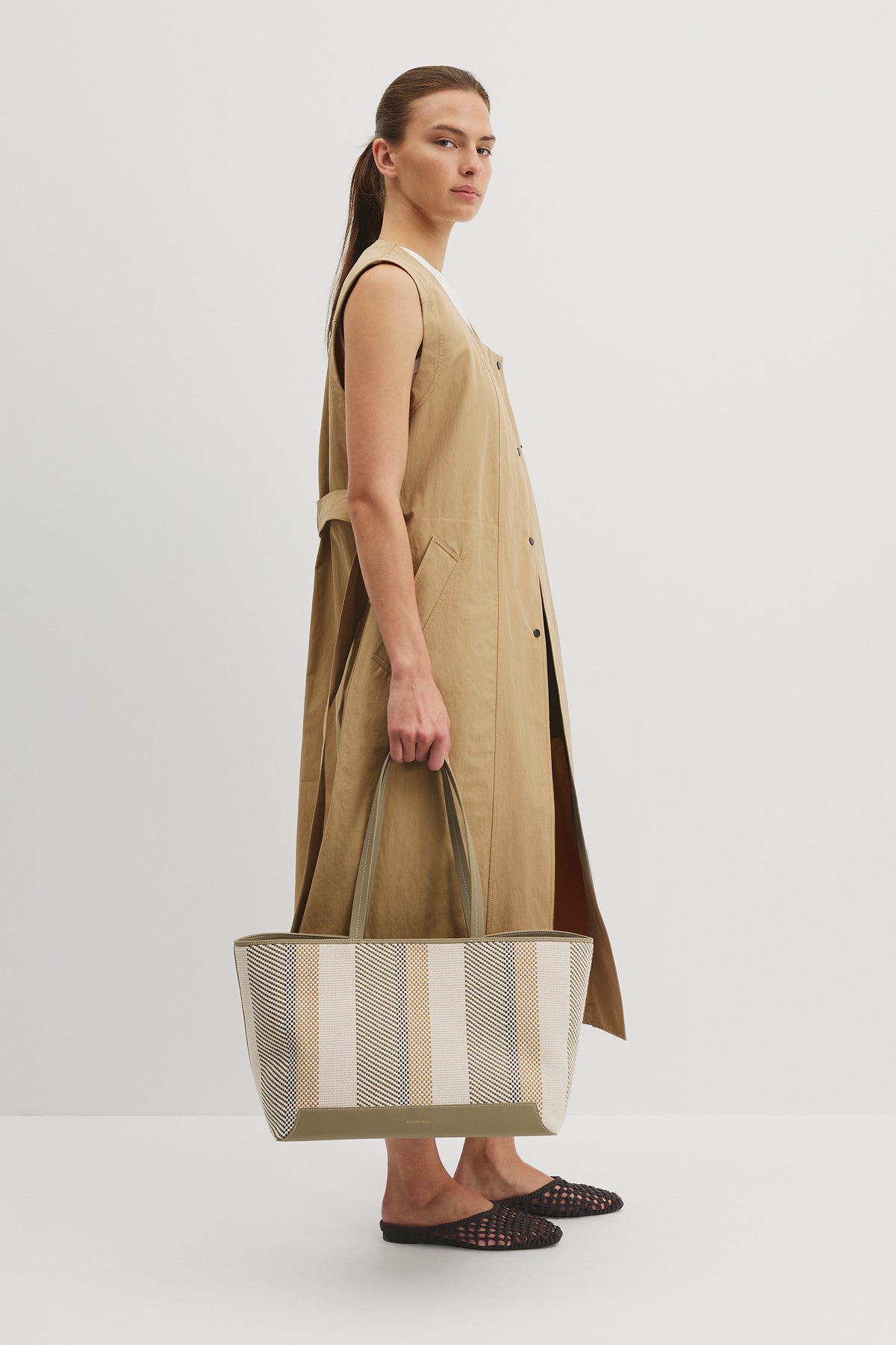 Olive Woven Tote
