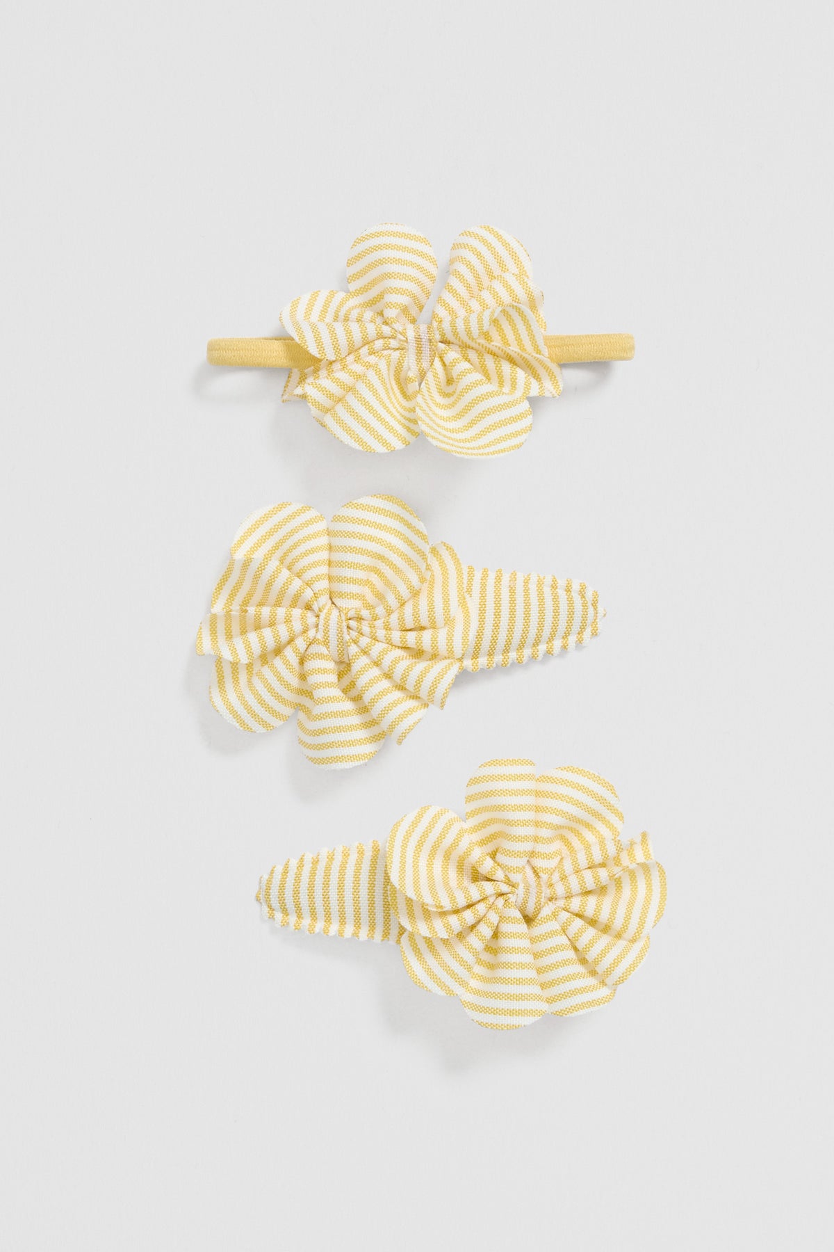 Gathered Bow Clip Pack of 3
