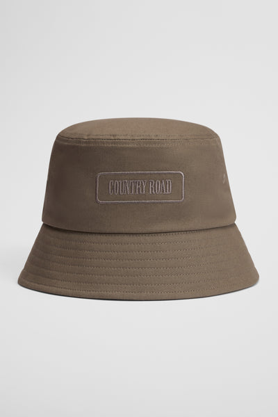 Australian Cotton Badge Logo Bucket Hat