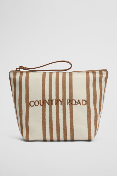 Australian Cotton Embroidered Heritage Tri Cosmetic Case