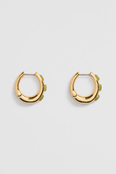 Nora Stone Semi Hoop