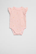 Organically Grown Cotton Sleeveless Jersey Frill Bodysuit