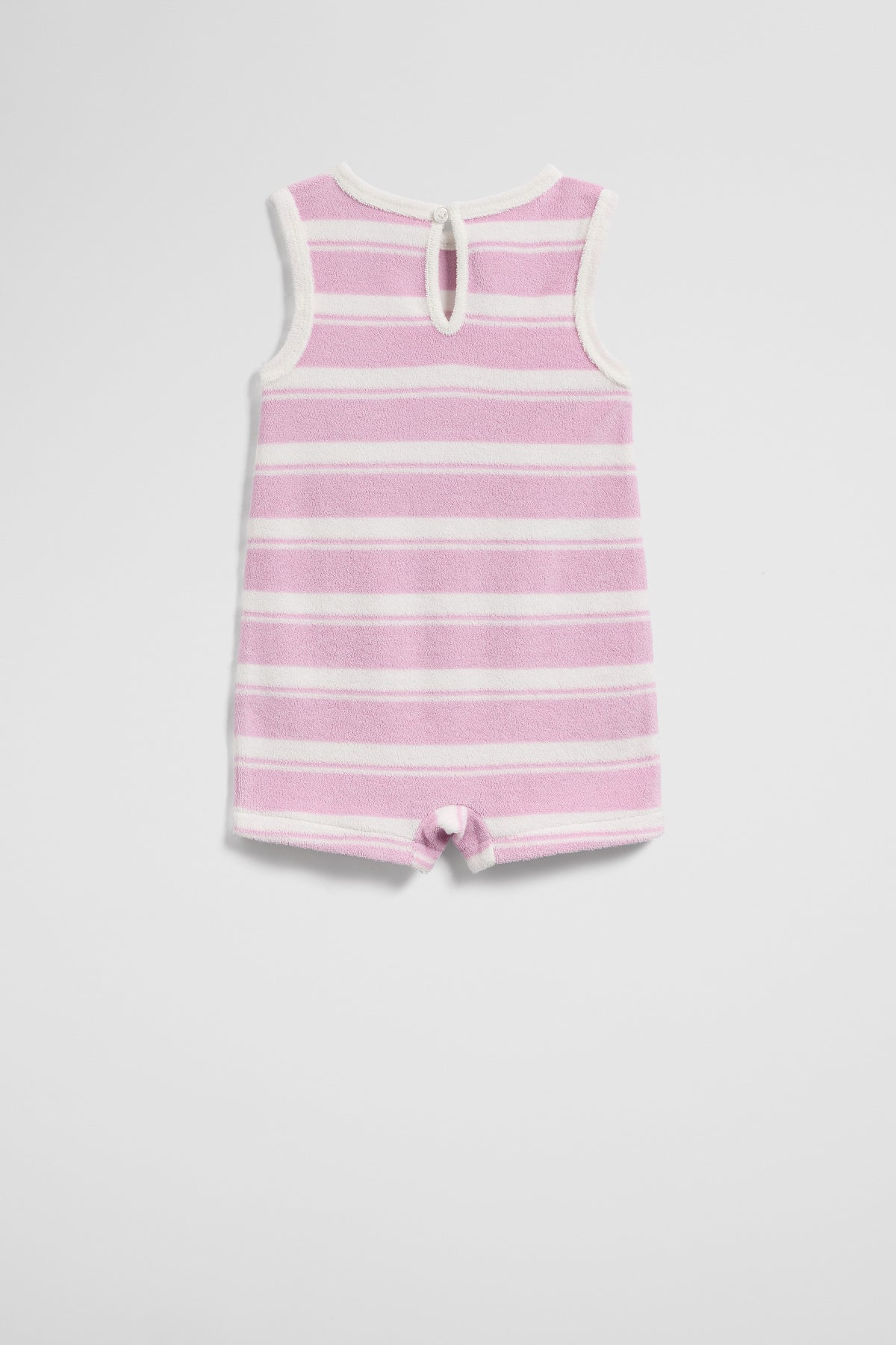Australian Cotton Sleeveless Stripe Terry Romper
