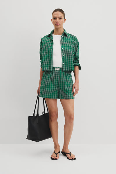 Organically Grown Cotton Check Boxer Short