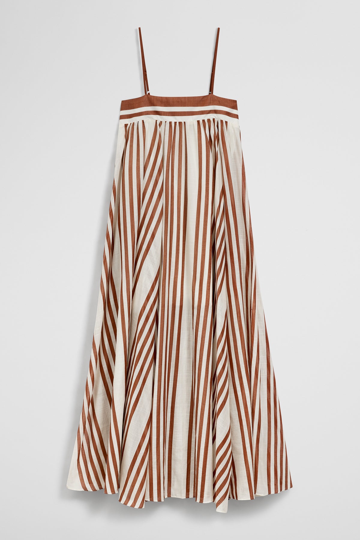 Striped Voile Maxi Dress