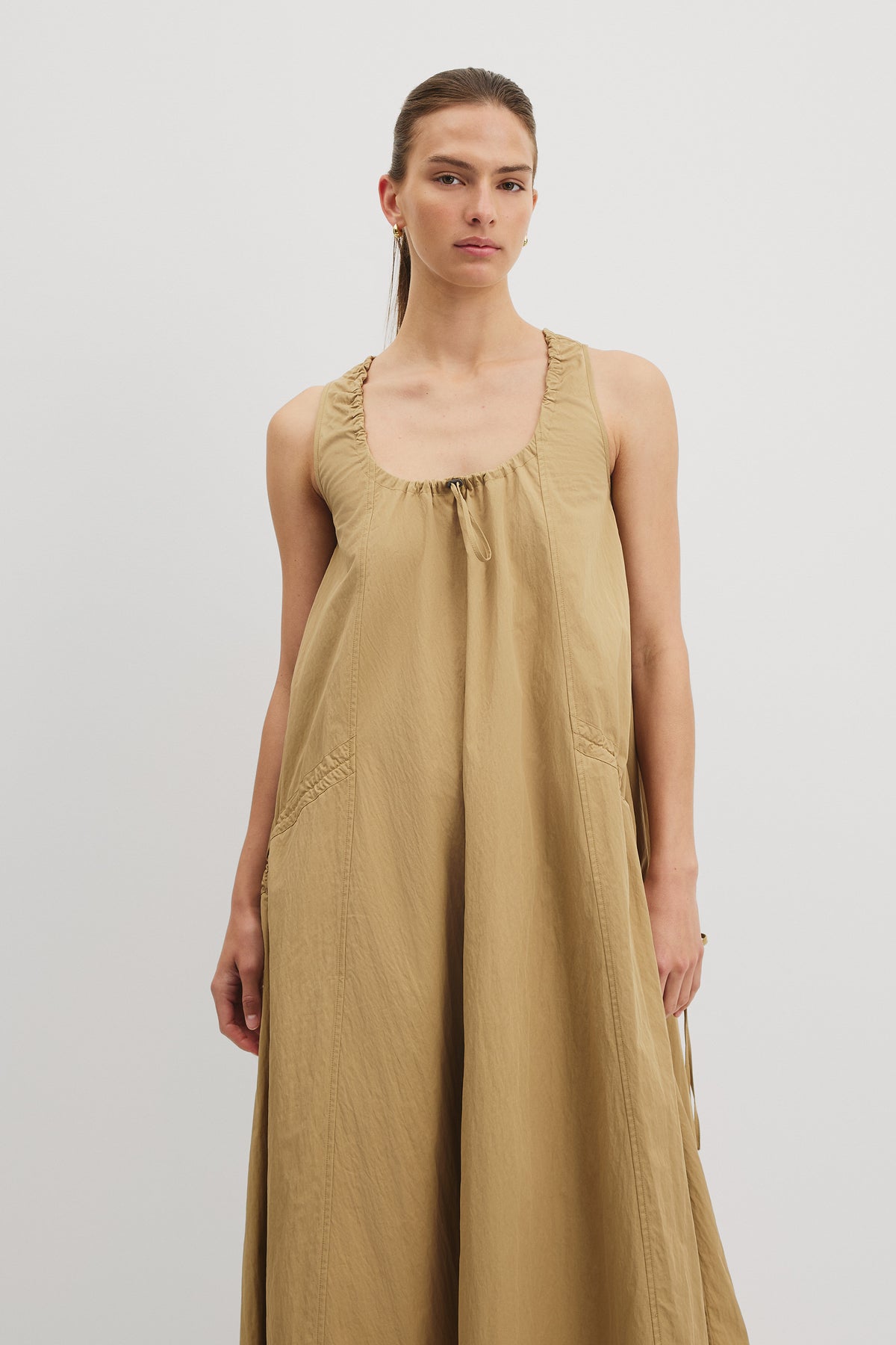 Drawcord Trapeze Dress