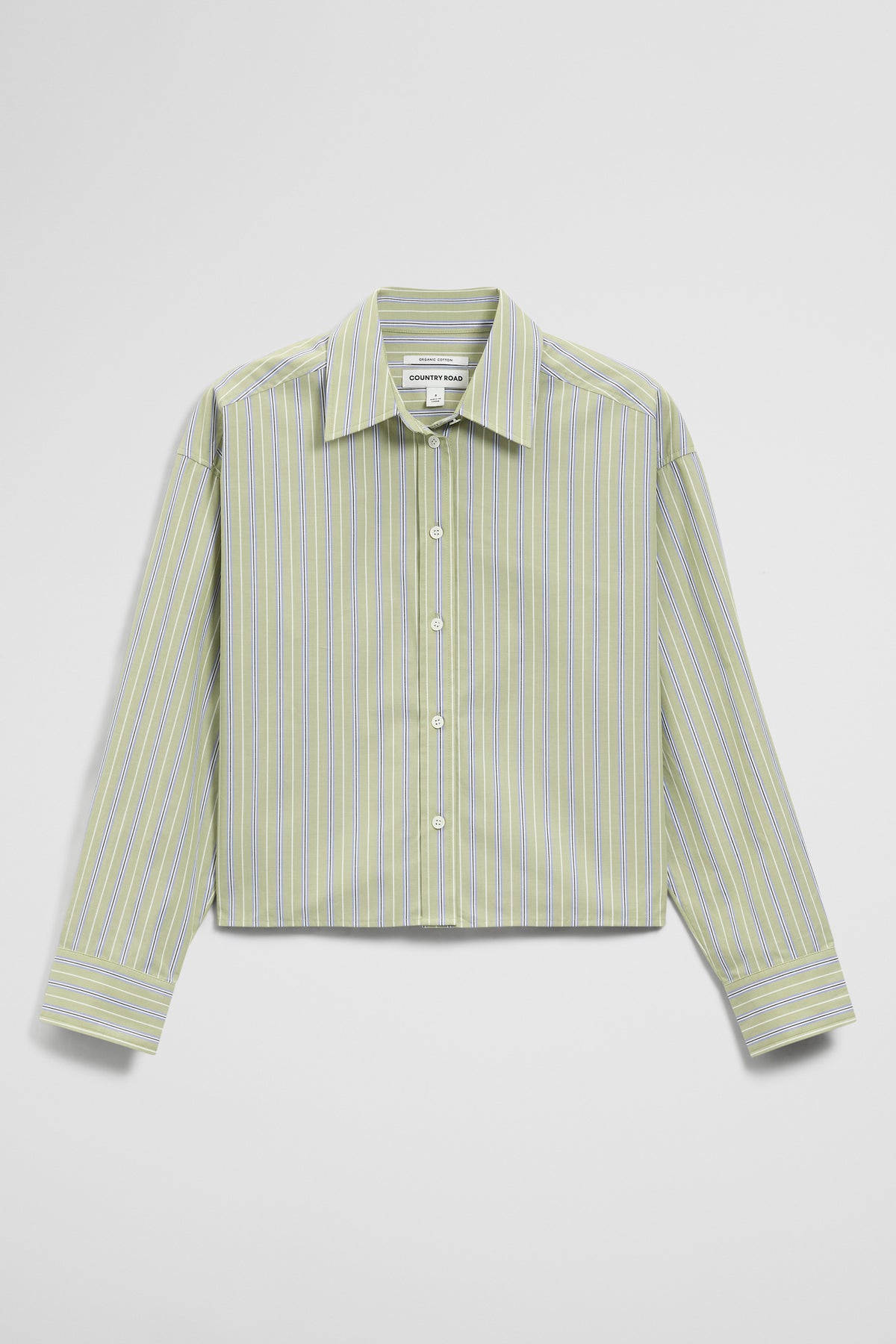 Organically Grown Cotton Stripe Boxy Shirt