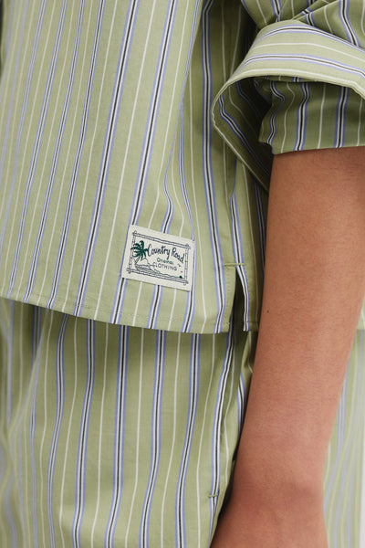 Organically Grown Cotton Stripe Boxy Shirt