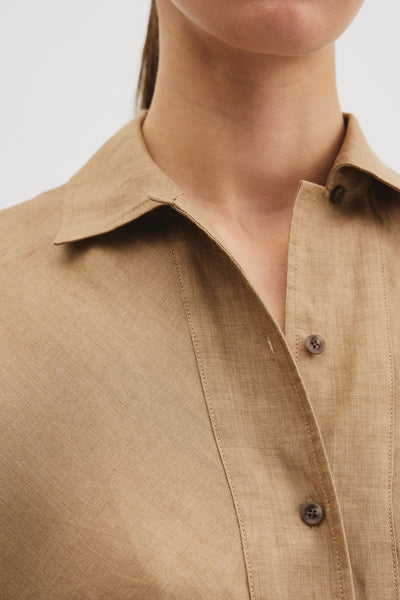 Bias Linen Shirt