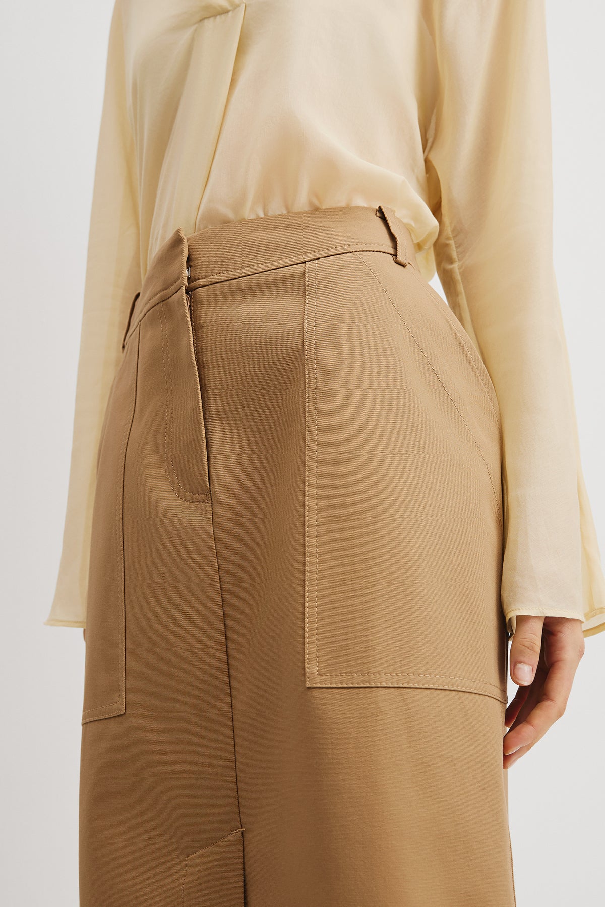 Utility Pencil Midi Skirt