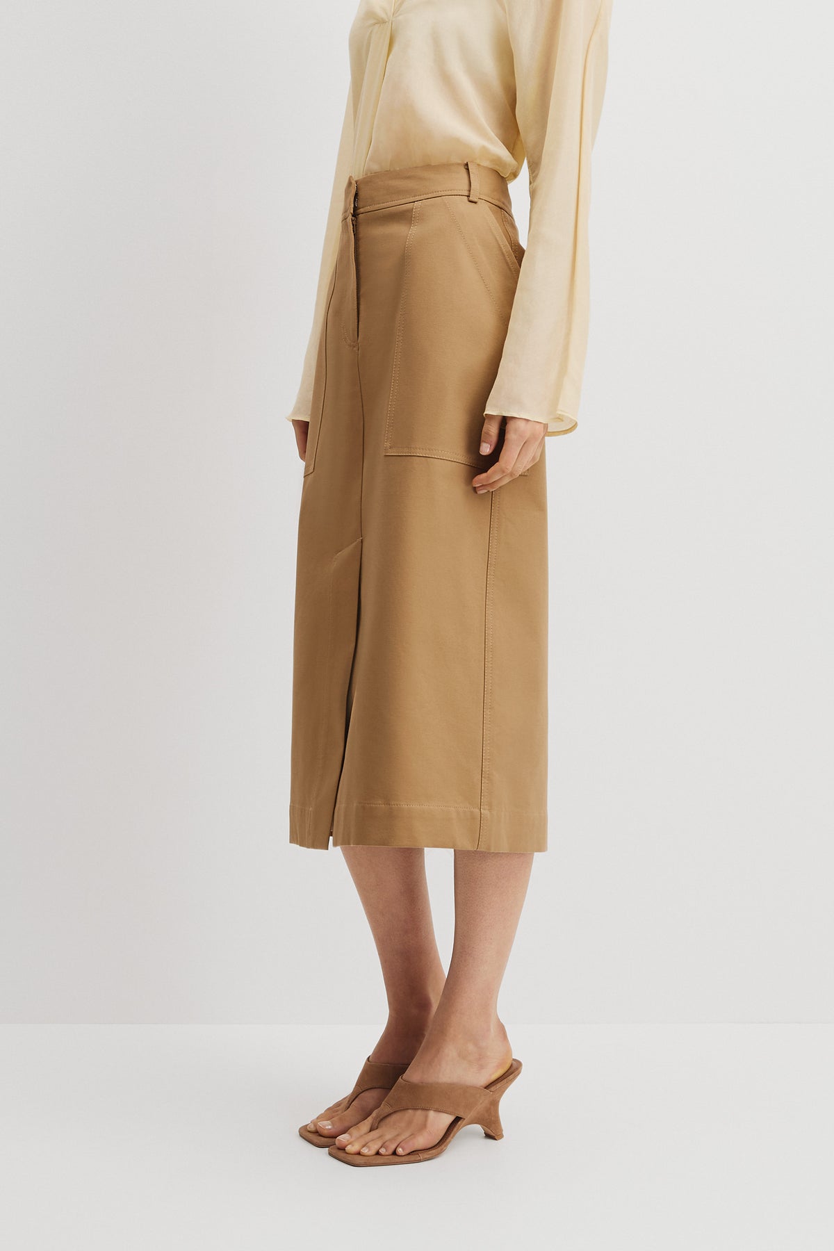 Utility Pencil Midi Skirt