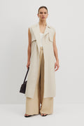 Slvless Trench Vest