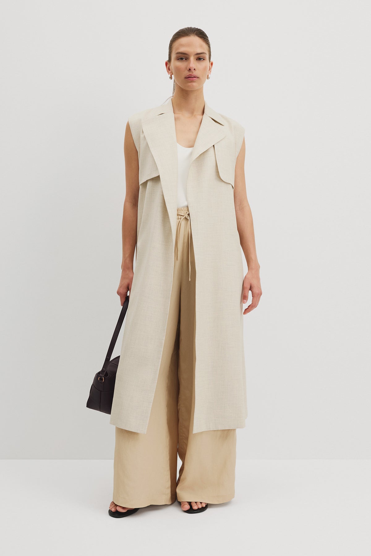 Slvless Trench Vest