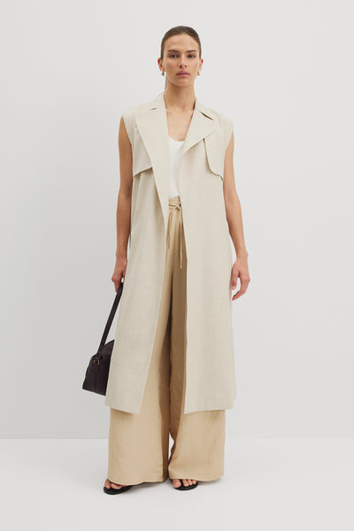 Sleeveless Trench Vest