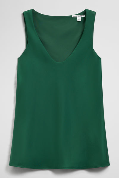 Silk Scoop Neck Tank