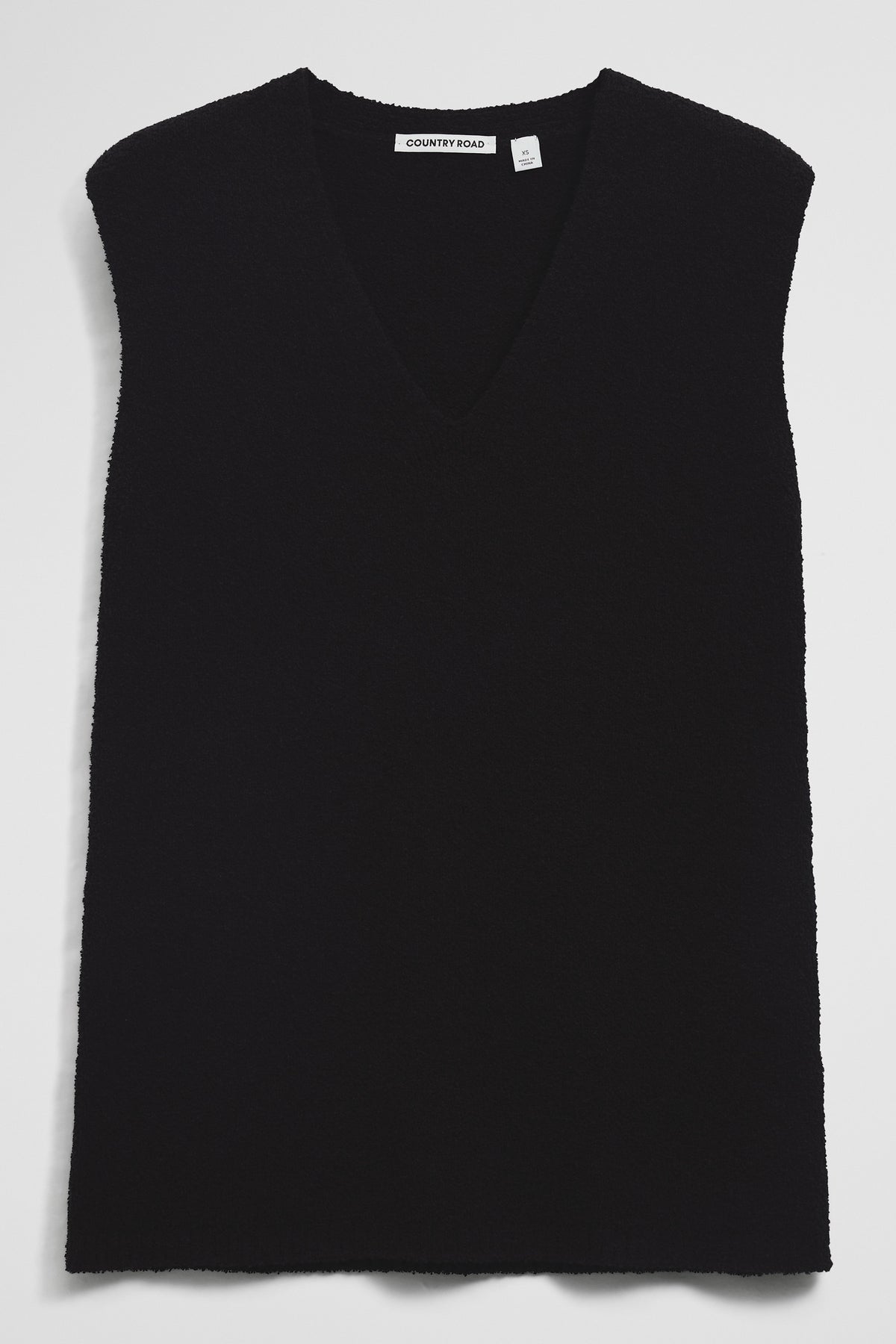Australian Cotton Blend Compact Boucle Vest
