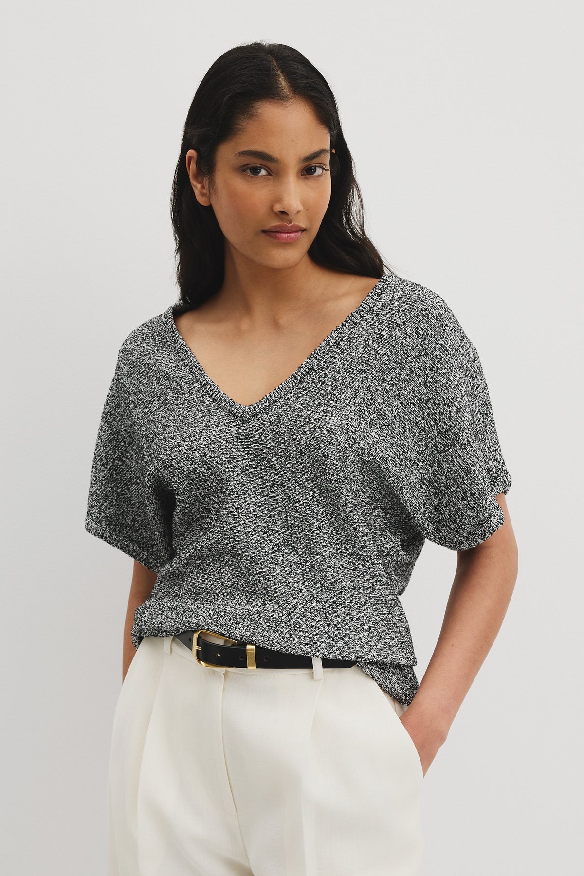 Textured Knit T-Shirt