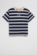 Relaxed Stripe Terry T-Shirt