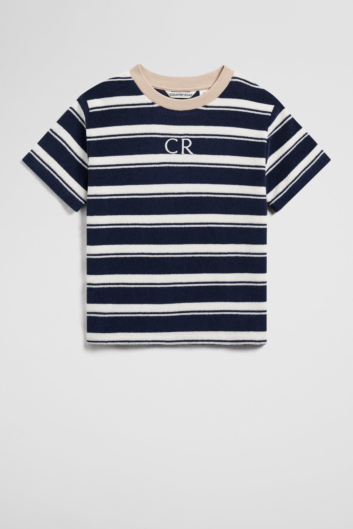 Relaxed Stripe Terry T-Shirt
