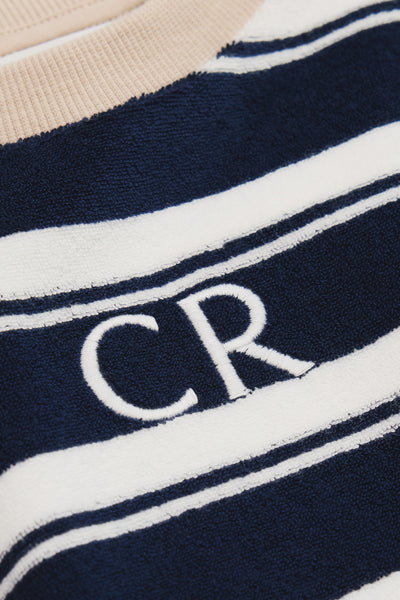 Relaxed Stripe Terry T-Shirt