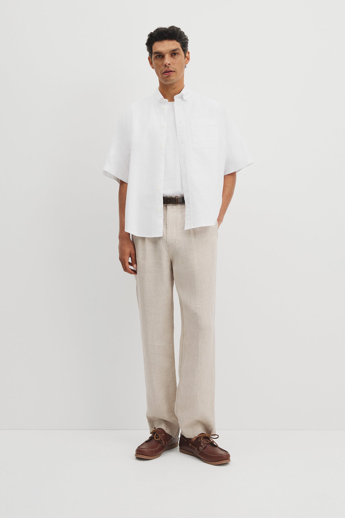 Australian Good Earth Cotton Short Sleeve Oversized Shirt