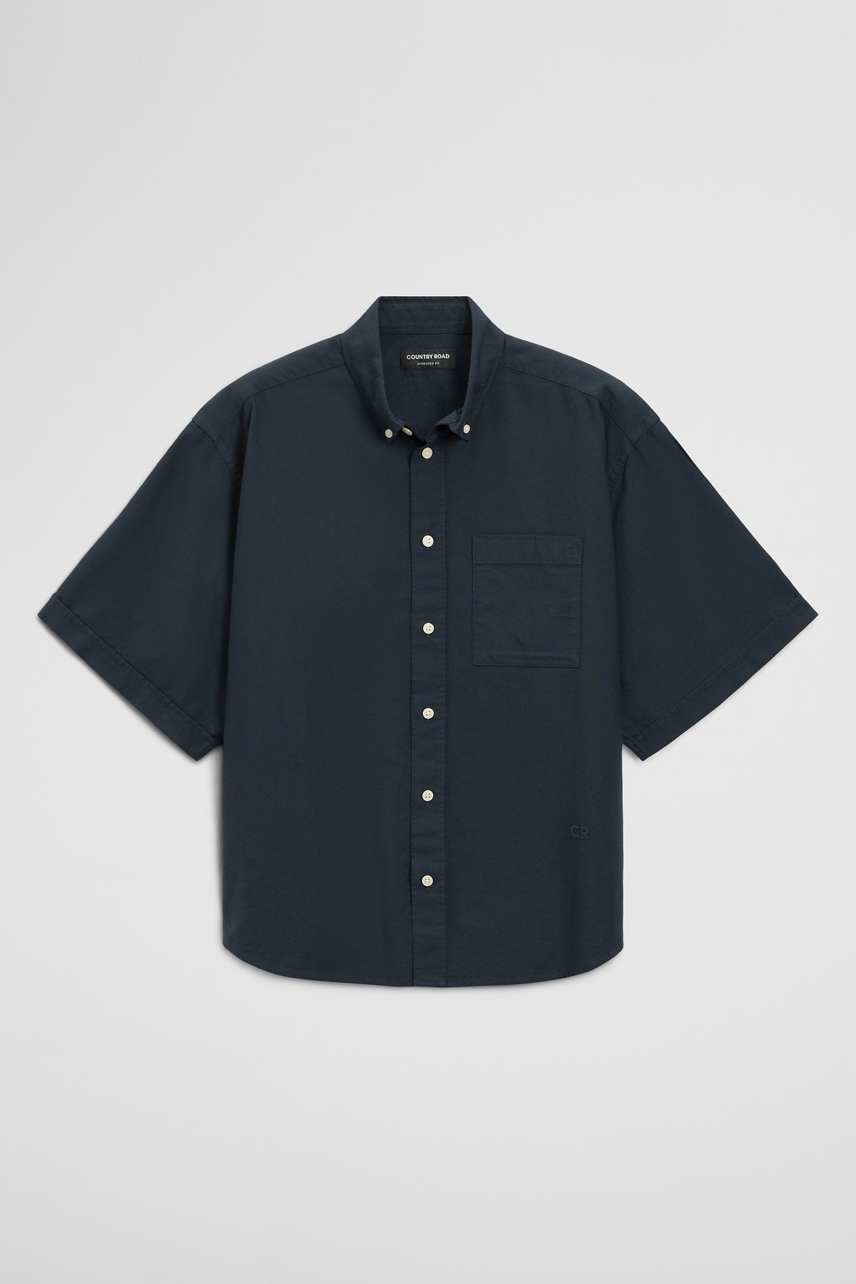 Australian Good Earth Cotton Short Sleeve Oversized Shirt
