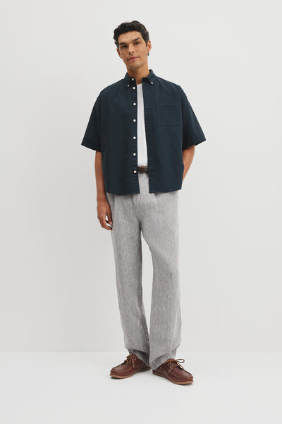 Australian Good Earth Cotton Short Sleeve Oversized Shirt