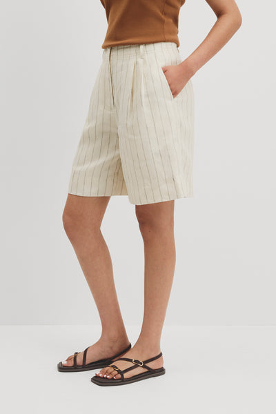 Stripe Linen Short